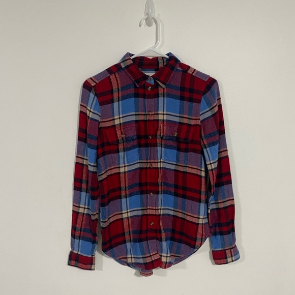 American Eagle Plaid Classic Fit Flannel - Picture 6 of 8